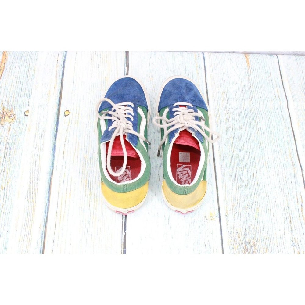 Vans Unisex Multicolor Suede Lace Up Low Sneaker Skate Shoes Size W 8 / M 6.5 - Picture 7 of 9